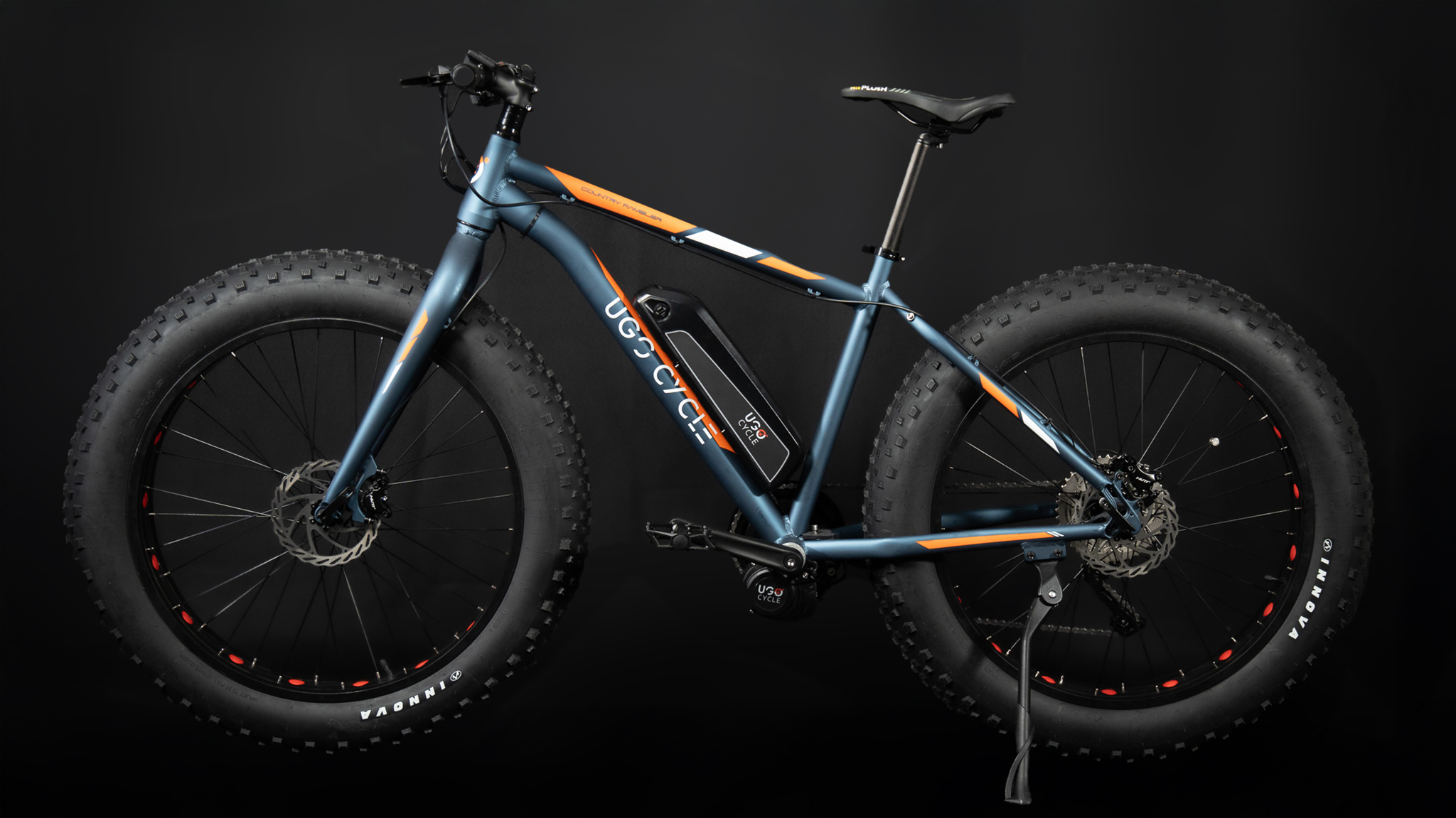 Fat Bike - UGO Cycle Prisma - Profil gauche - Fond noir