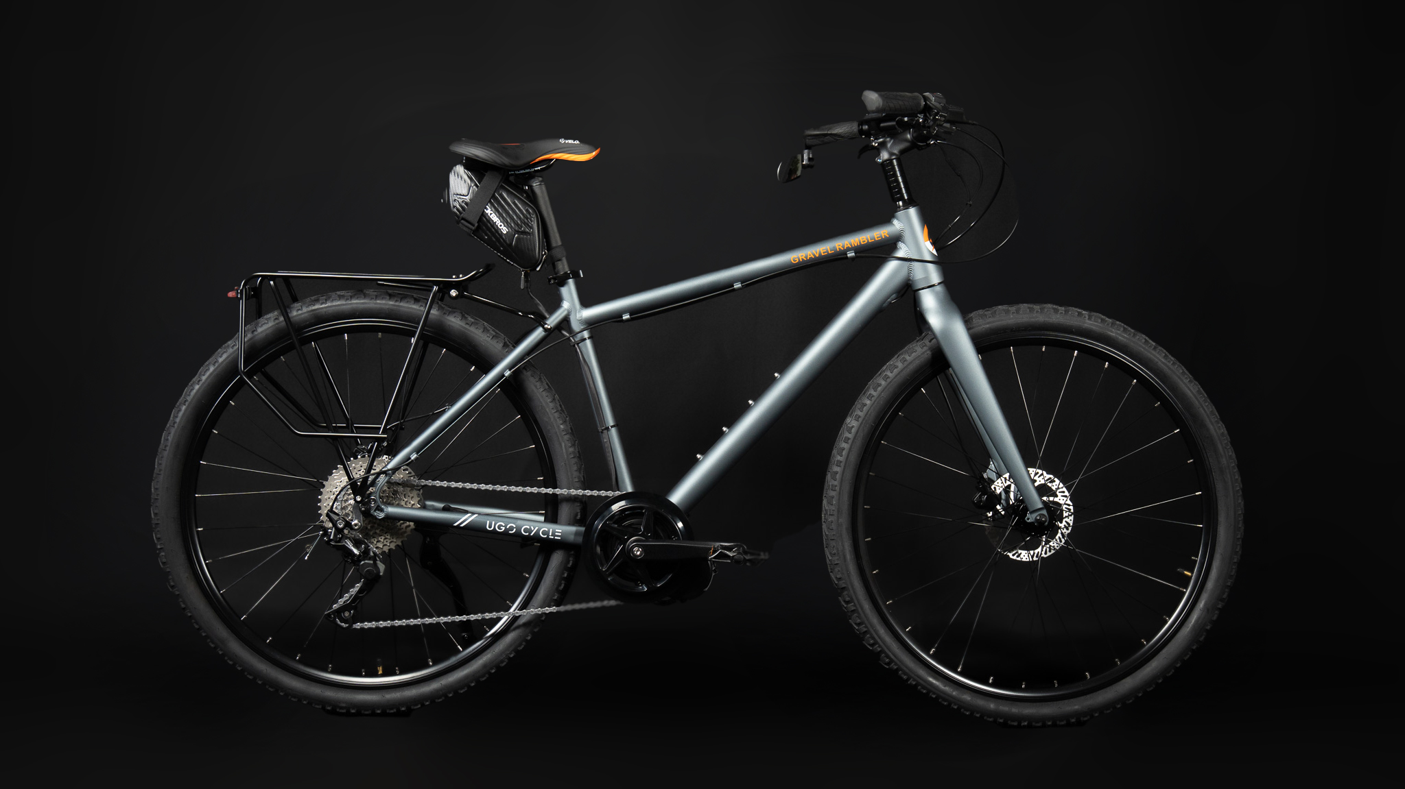 Hybride électrique - UGO Cycle Axion Medium - Profil droit - Fond noir